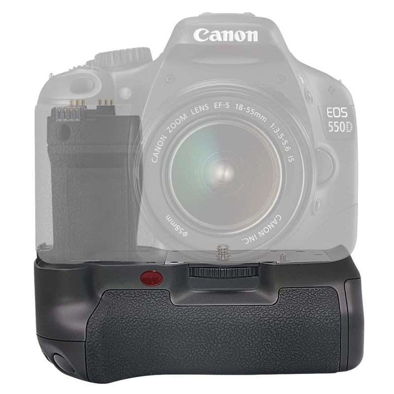 mcoplus BG-550D Vertical Battery Grip as BG-E8 Replacement for Canon EOS 550D 600D 650D 700D Rebel T2i T3i T4i T5i DSLR Camera, Hold LP-E8 or AA Battery - Image 2